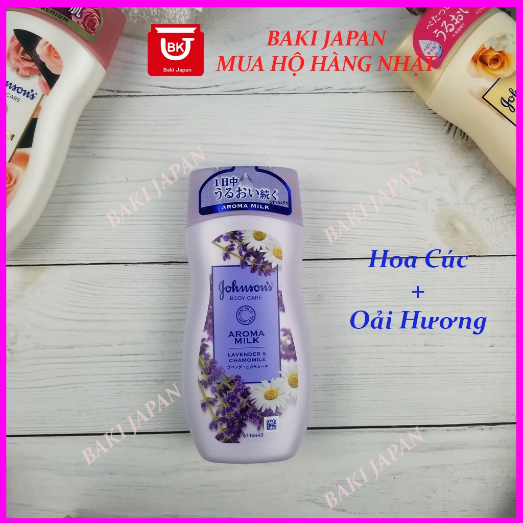 Sữa dưỡng thể dưỡng ẩm cho da johnson body care Aroma milk Nhật Bản 200ml