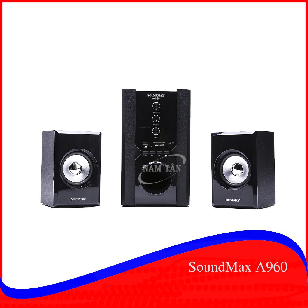 Loa 2.1 SoundMax A960 (USB, Thẻ nhớ, Bluetooth, Remote). Vi Tính Quốc Duy