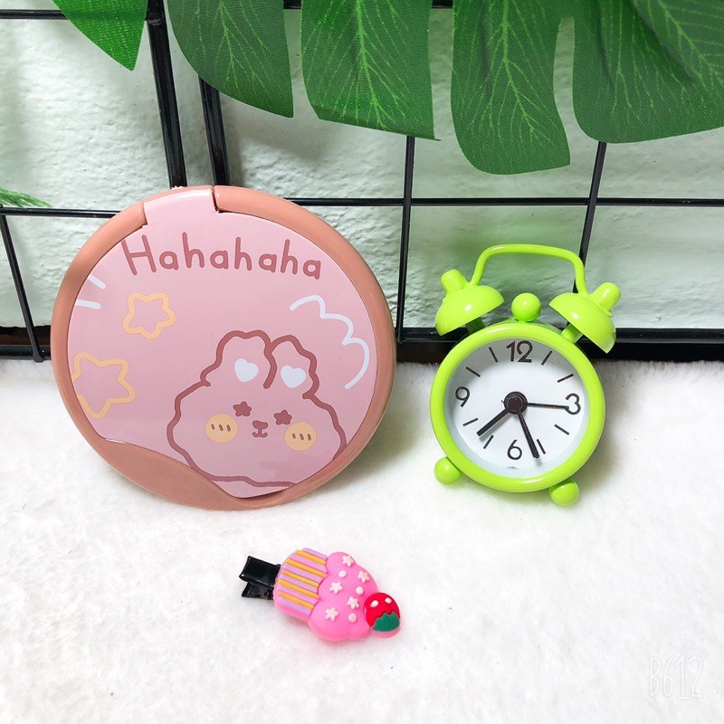 Gương mini kèm lược hình tròn 6cm