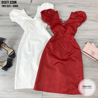 ĐẦM DỰ TIỆC TODAYSTYLE HỞ LƯNG CÓ MÚT NGỰC FREESIZE D1377