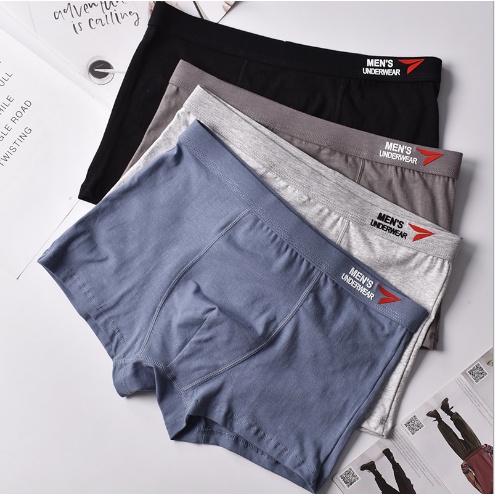 HỘP 4 Quần sịp boxer Cotton cao cấp dành cho nam kháng khuẩn xuất nhật LOTNAM09