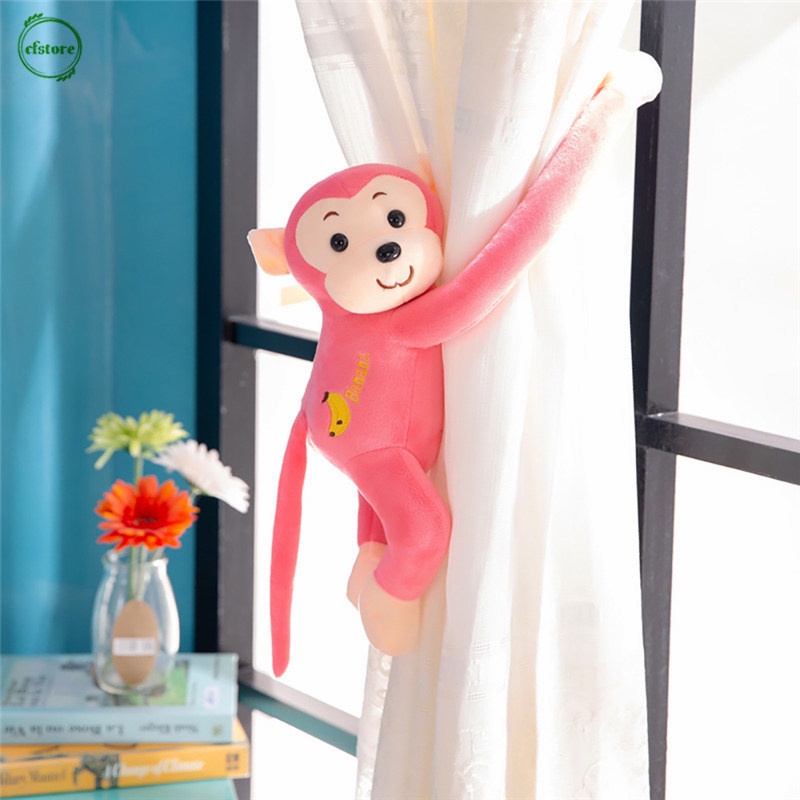 Khỉ nhồi bông mềm mại 45cm dùng giữ rèm cửa trang trí nhà cửa tùy chọn màu sắc