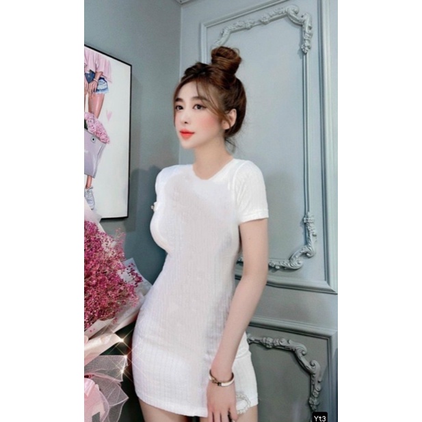 Đầm Thun Xốp Xương Cá Siêu Khoe Dáng Cho Các Chị Em UP