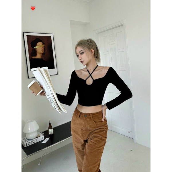 [BÁN CHẠY] ÁO THUN BODY CROPTOP ĐAN DÂY XINH BG1411202