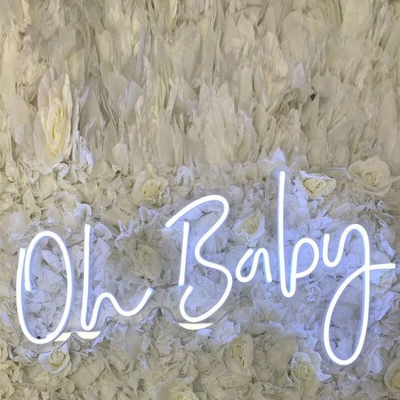 Đèn Led Neon Decor Phòng Ngủ chữ Oh Baby Ánh Sáng Dịu Sắc Nét Trang Trí Căn Phòng Nhỏ Của Bạn