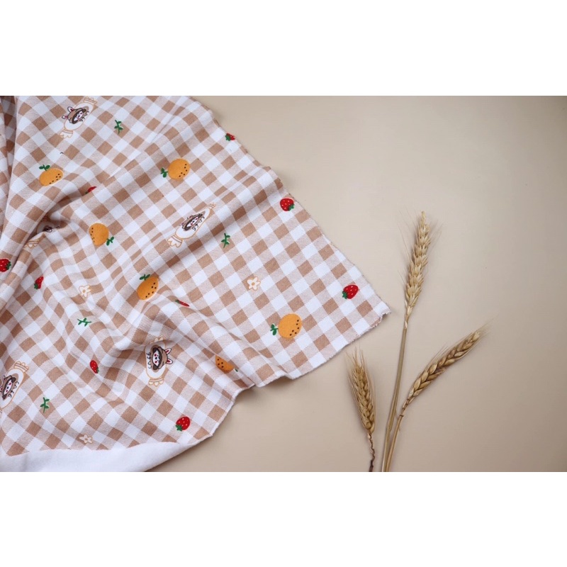 Vải cotton nỉ bông, da cá cào bông, may bộ giữ nhiệt mùa đông cho sơ sinh - bố mẹ