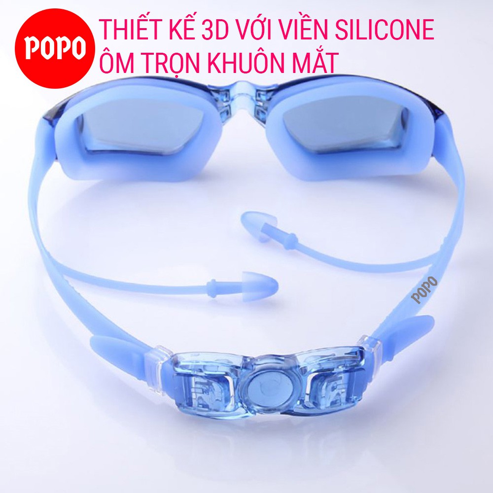 Kính bơi kèm bịt tai 1940, Nón bơi CA31, Bộ bịt tai kẹp mũi POPO Collection kính chống tia UV hạn chế sương mờ