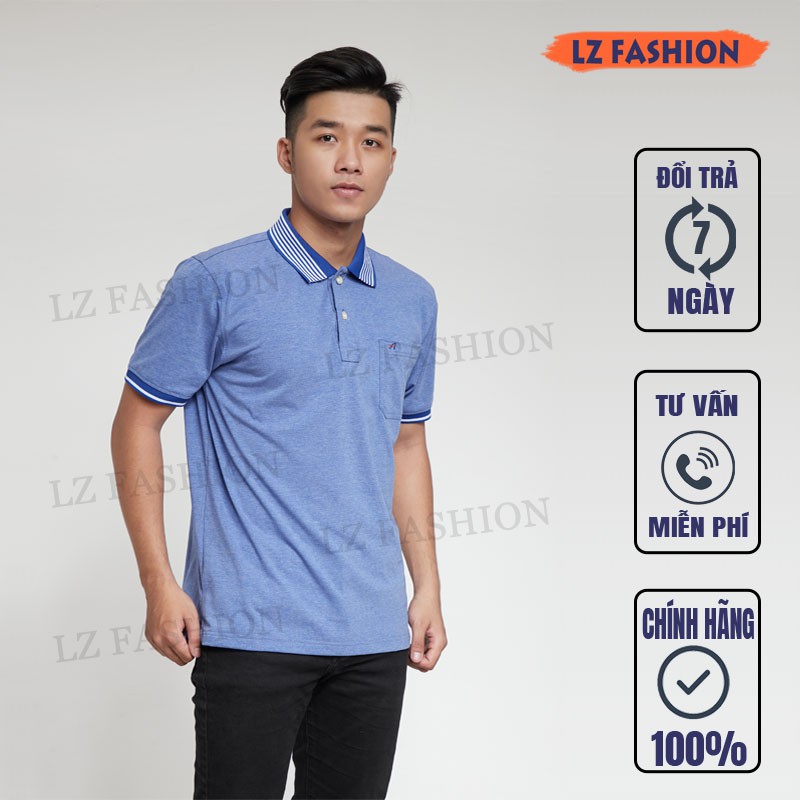 Áo thun polo nam thời trang cổ sọc có túi, chất thun cotton mềm mịn - LZ FASHION - PS088 | BigBuy360 - bigbuy360.vn
