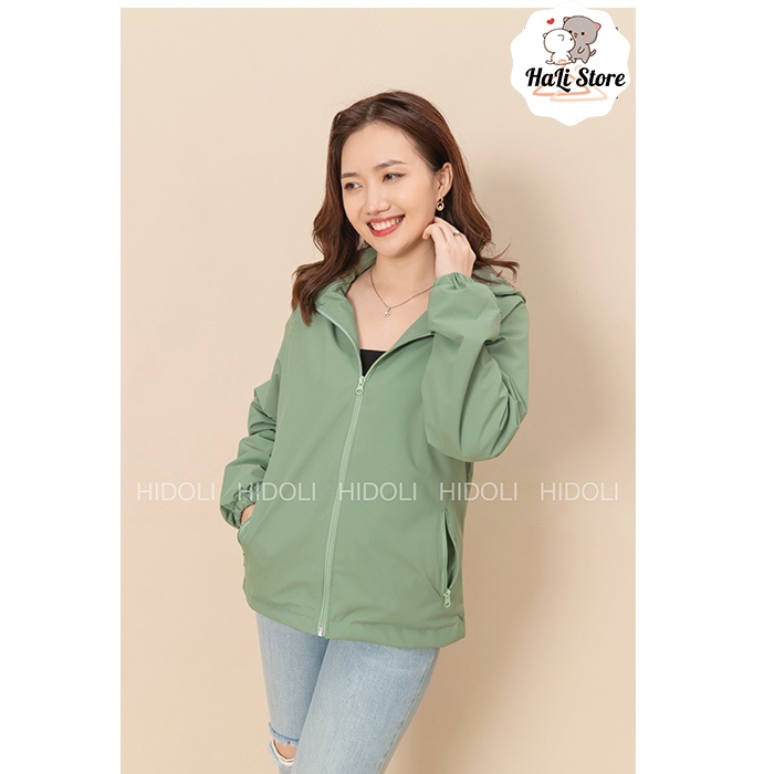 Áo khoác gió nữ 2 lớp cao cấp Hidoli, áo gió nữ 2 lớp chống nước