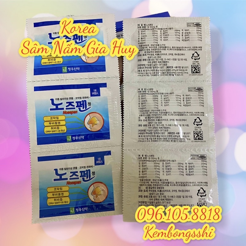 Viên Xo.ang Hàn Quốc, Hộp 90 Gói