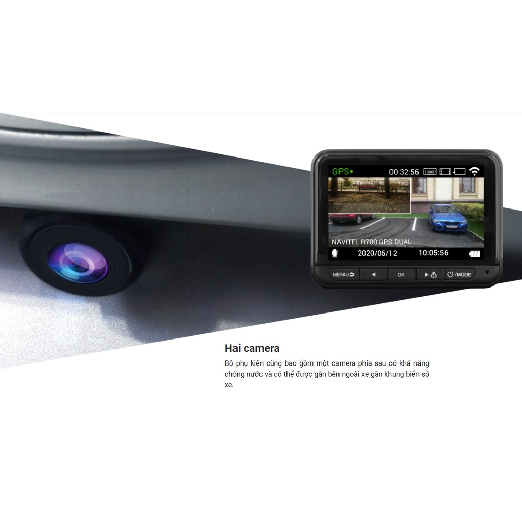 Camera Hành Trình Navitel R700 GPS Dual [Kèm Thẻ Nhớ 64Gb]