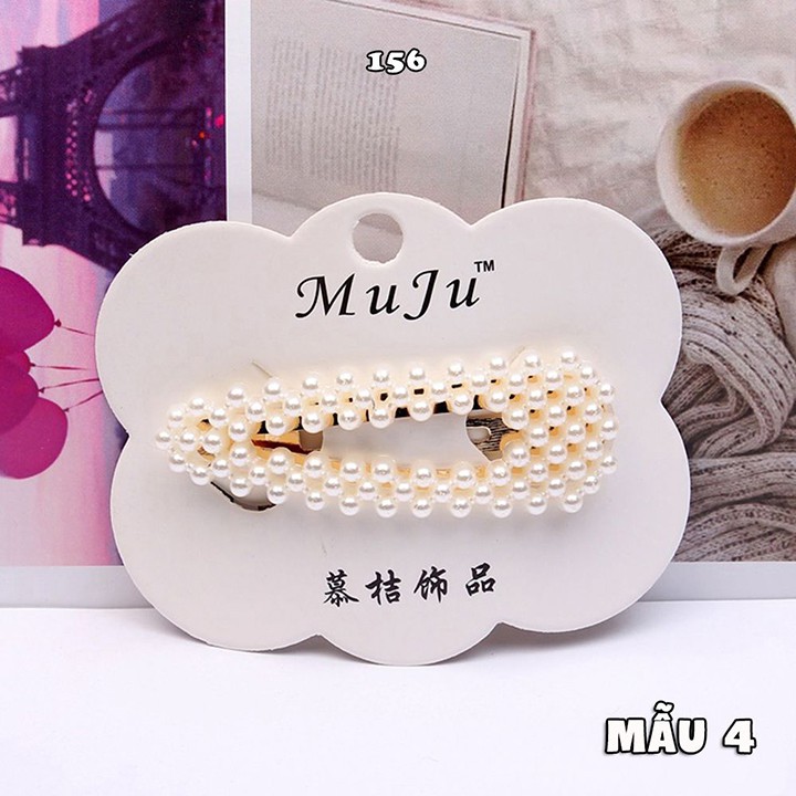 KẸP TÓC ĐÍNH NGỌC TRAI NHÂN TẠO SÀNH ĐIỆU NHIỀU MẪU AH156