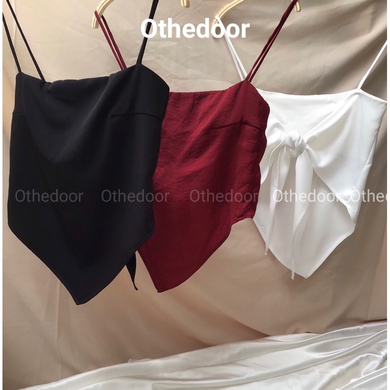 Áo Yếm Lụa Thiết kế Cao Cấp Thắt Nơ Lưng Quyến Rũ Có Mút Ngực Ảnh Thật m130