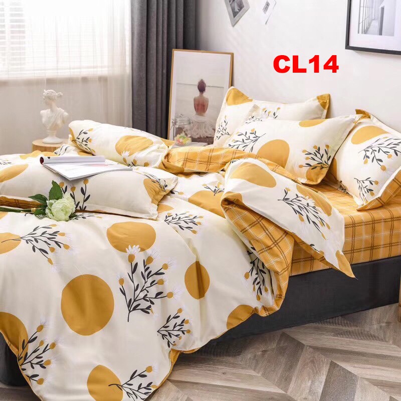 Bộ chăn ga gối CL11 set 4 món Loại 1 Cotton poly hàng Loại 1 nhập khẩu