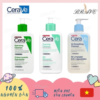 Sữa Rửa Mặt CeraVe SA Smoothing Cleanser 236ml / Cerave Foaming Cleanser 236ml