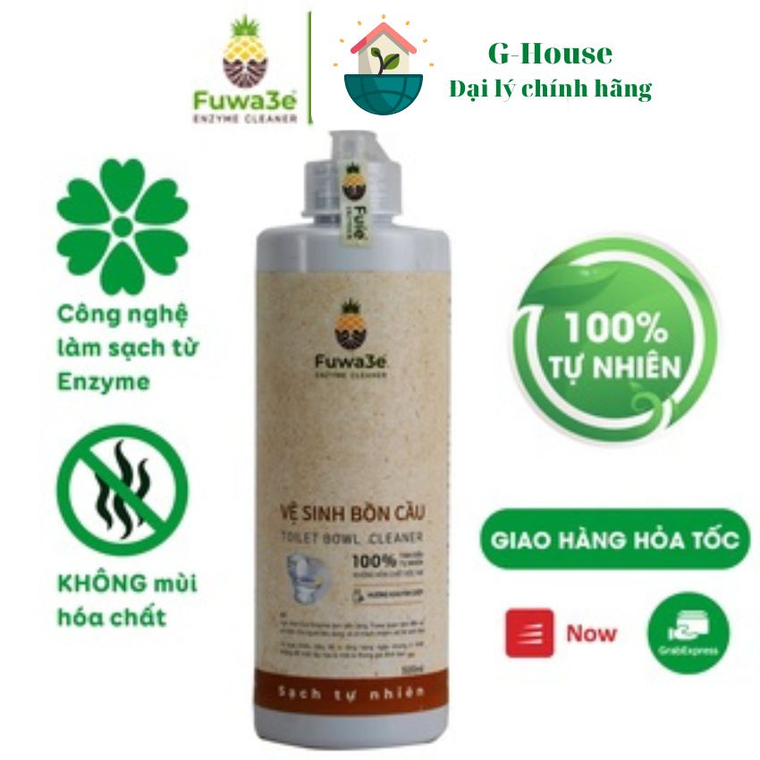 Nước tẩy bồn cầu Fuwa3e hữu cơ diệt khuẩn với tinh chất khuynh diệp 500ml ,G-House shop