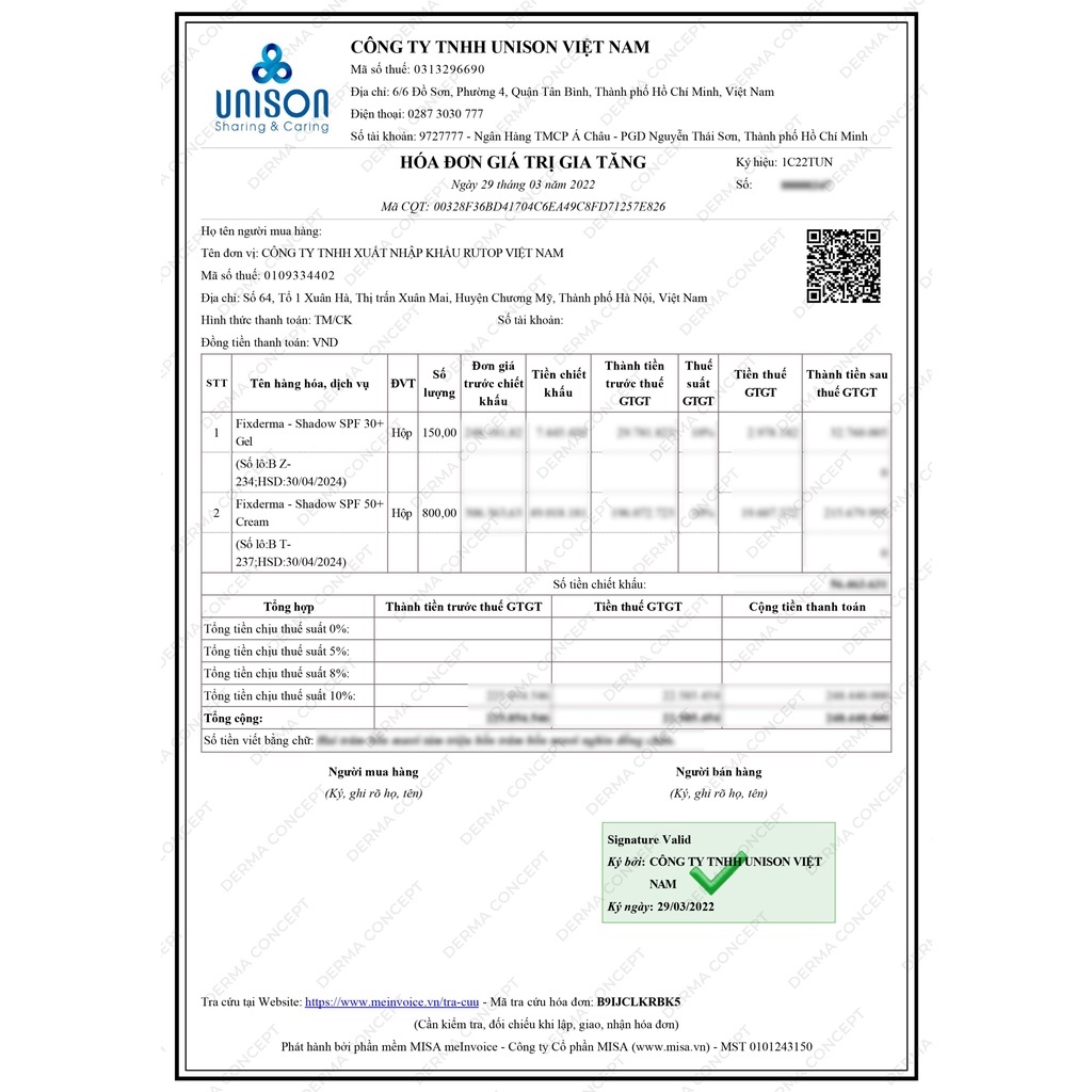 Gel chống nắng Fixderma Shadow SPF 30+ 75g