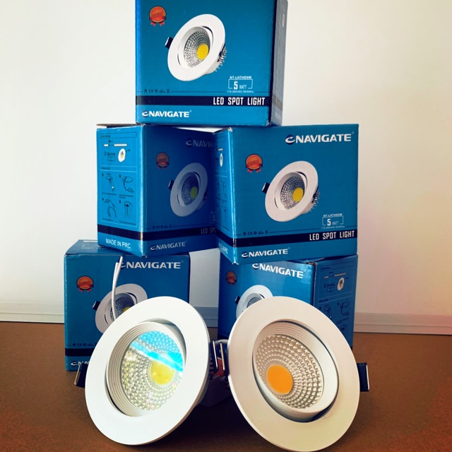 combo 10 bóng đèn led spotlight âm trần 5w