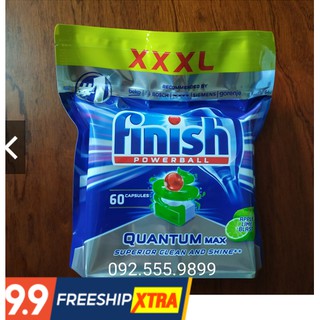 Viên rửa bát Finish quantum max túi 60 viên cao cấp (NK EU )