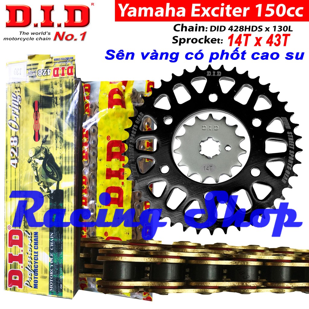 Nhông sên dĩa Winner, Winner X, Brixton 125/150, Sonic, CBR 150 sên DID có phốt cao su - Nhập khẩu thái lan