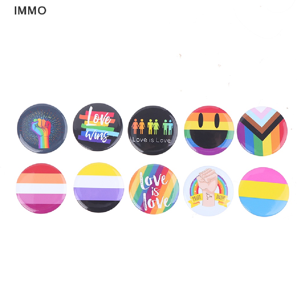 Huy Hiệu Kim Loại Hình Cầu Vồng LGBT