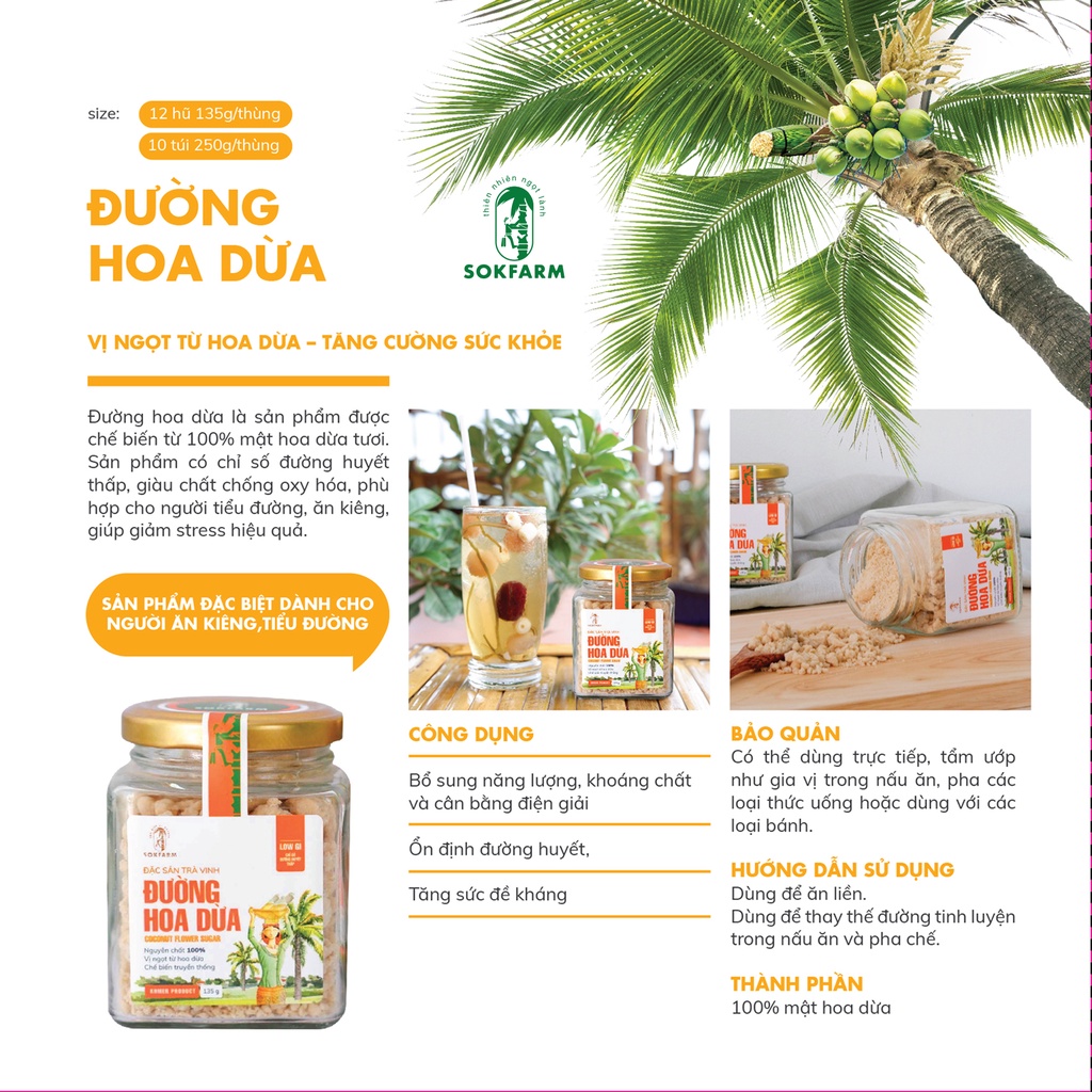 Đường Hoa Dừa Phù Hợp Cho Người Tiểu Đường Và Ăn Kiêng 135g -250g SF04