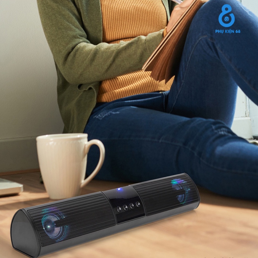 Loa Bluetooth Không Dây A2 Loa mini có LED Siêu Bass,Dáng Dài Dành Cho Điện Thoại, Máy Tính Chính Hãng Pavu