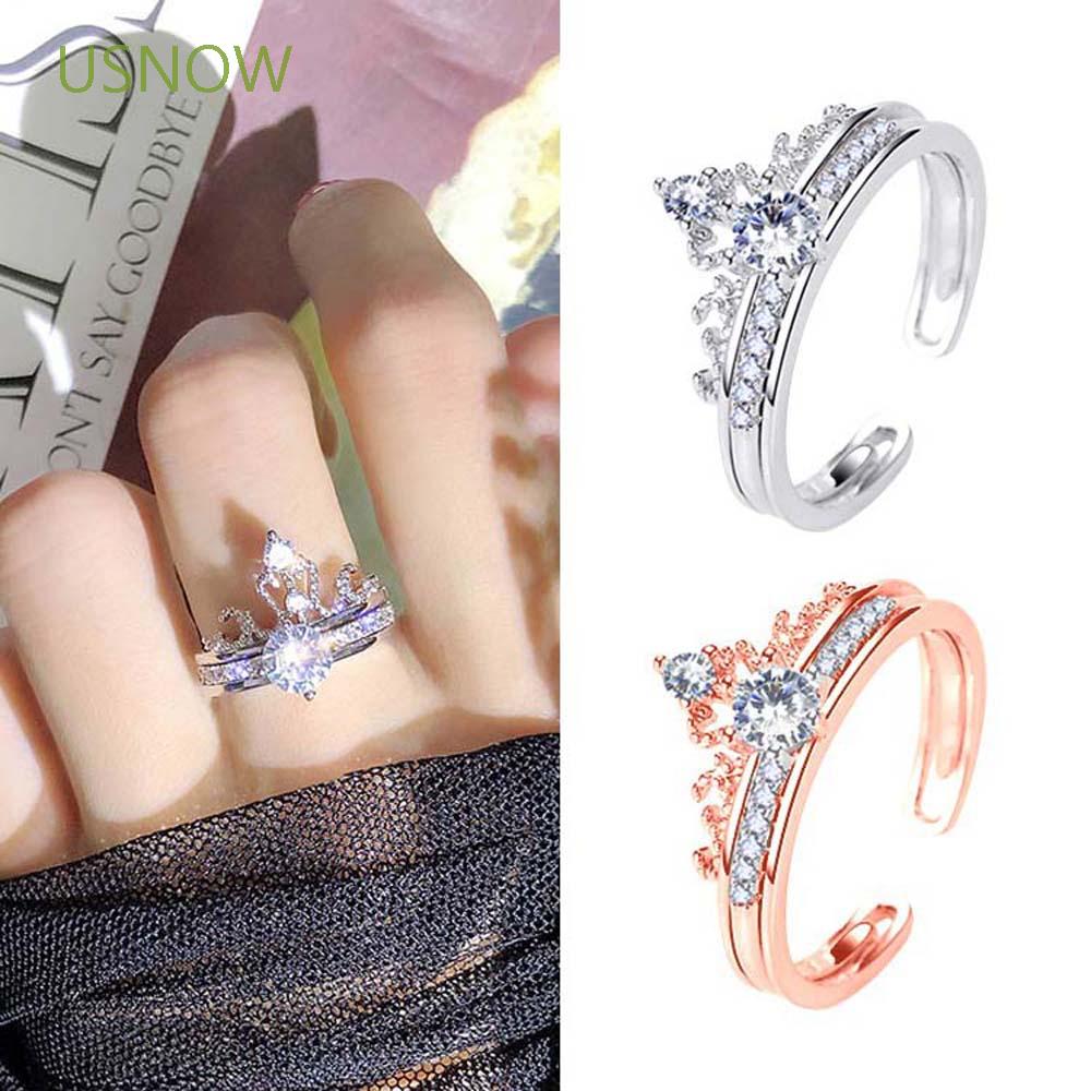 Nhẫn Hở Đính Đá Zircon 2 Trong 1 Thời Trang Cho Nữ