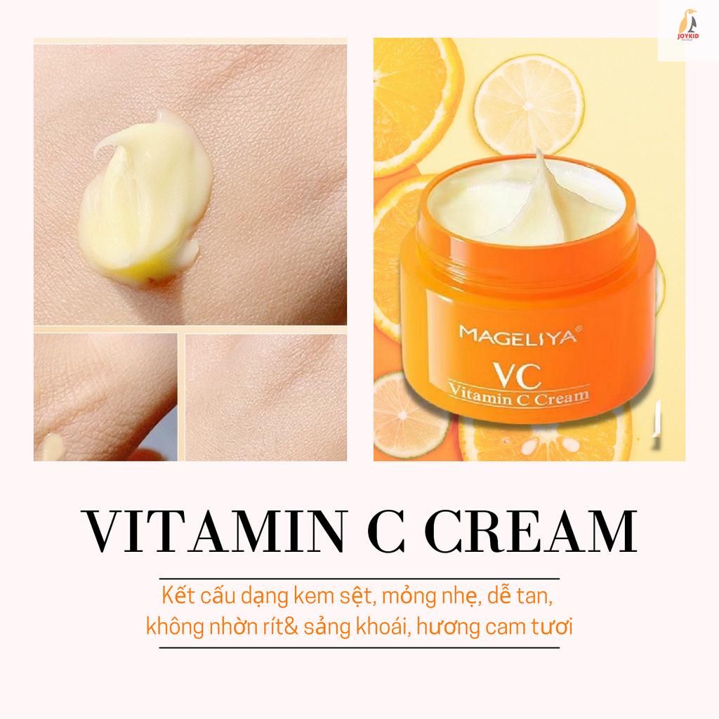 Kem Mageliya Vitamin C Cream dưỡng ẩm, làm sáng trắng da, ngừa mụn, chống thâm nám Thái Lan 60g