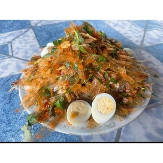 [150g Bánh tráng trộn] Sốt bò, ruốc sấy, đậu phộng và hành phi