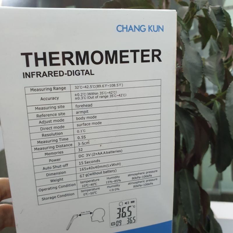 Nhiệt Kế Điện Tử Hồng Ngoại Đo Trán Chang Kun Thermometer infrared digital - Đông Anh Pharmart