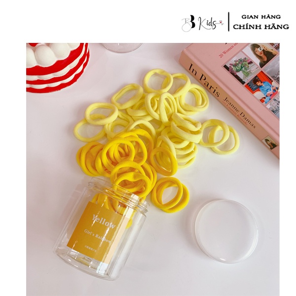 Hộp 50 Buộc Tóc BB Kids Siêu Co Giãn