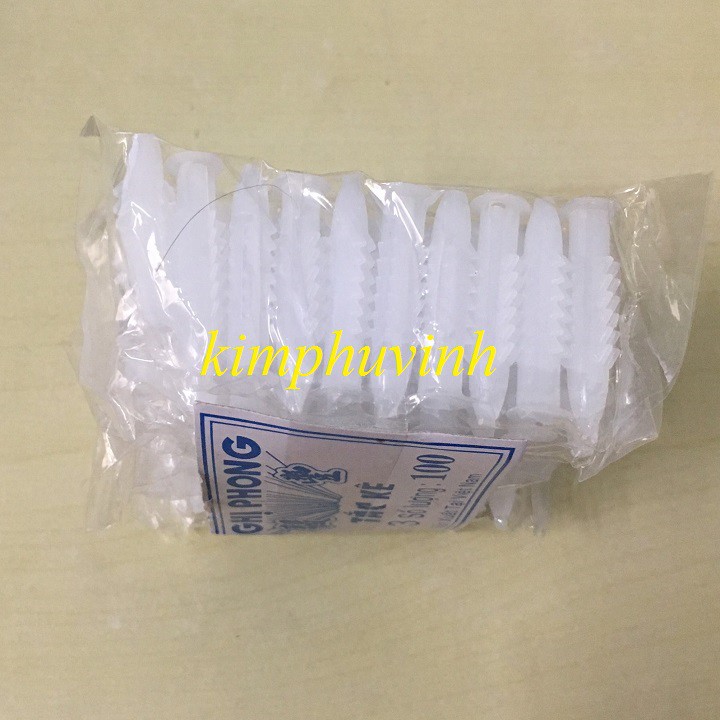 100 Tắc kê nhựa 3cm  -  Dùng cho vít 5mm
