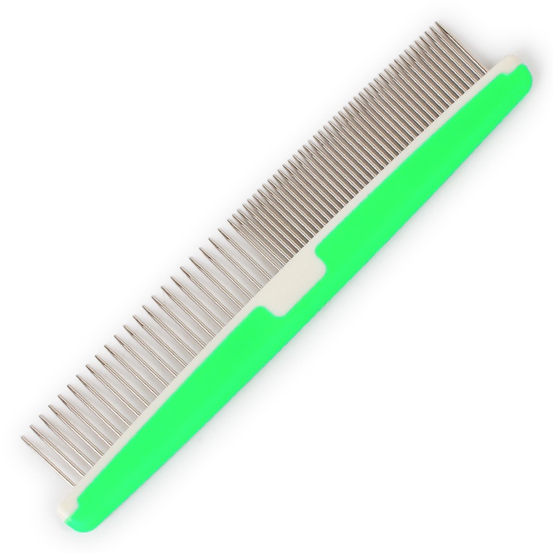 Lược chải lông cho Chó Mèo PET COMB 1 Mặt inox Tay cầm bằng nhựa Chắc chắn Dài 17cm Giúp thú cưng mượt lông Taotaopets