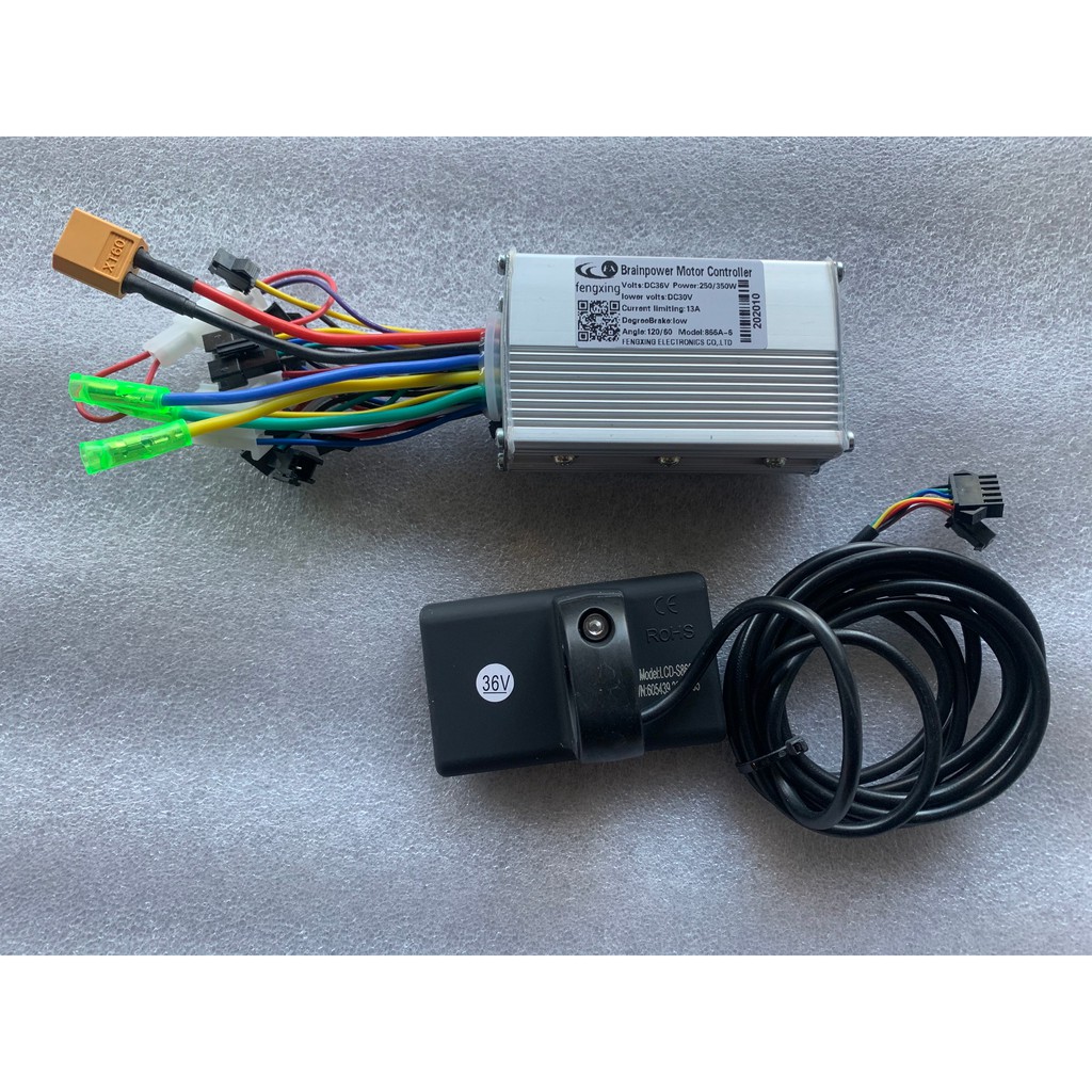 Bộ Điều Khiển Ldc + Màn Hình Lcd 24V36V48V60V 350W Cho Xe Máy Điện ,Xe Đạp, Đồng Hồ Tốc Độ Xe Điện