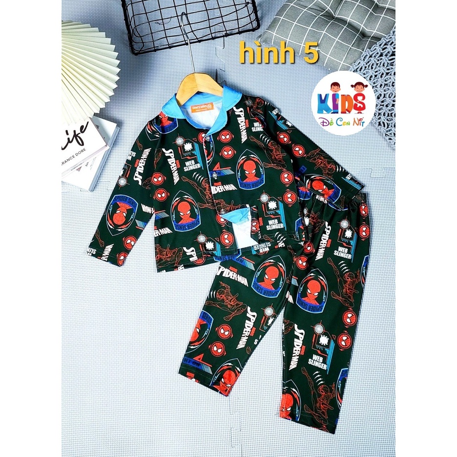 PIZAMA TAY DÀI THUN LẠNH BÉ TRAI - ĐỒ BỘ TRẺ EM