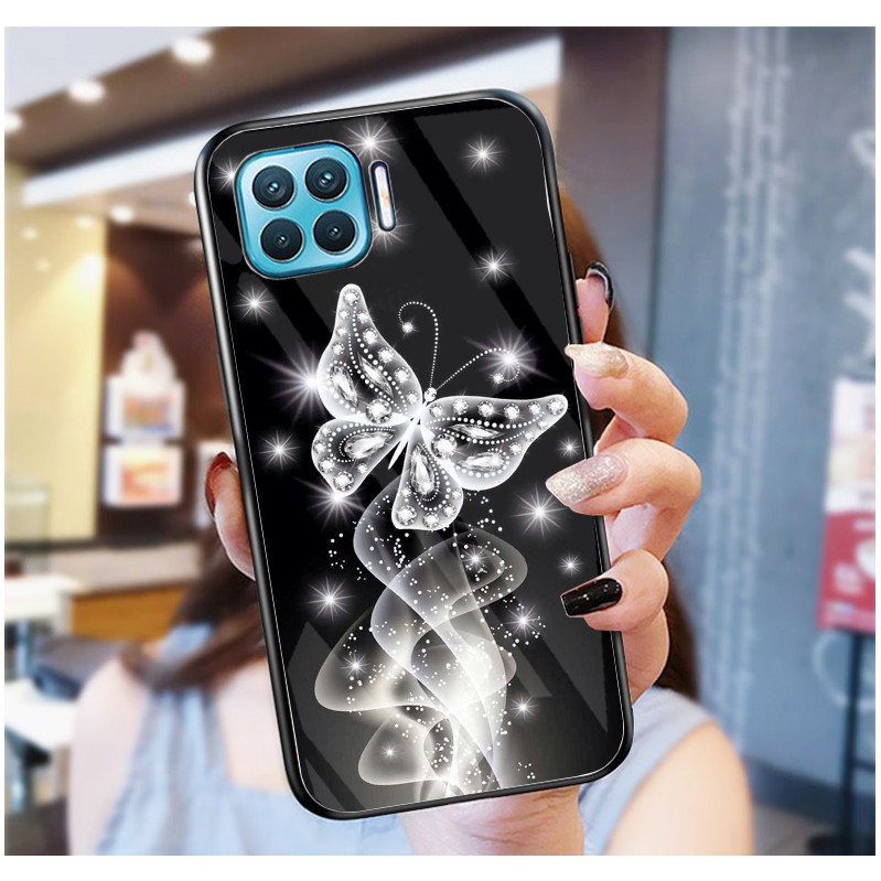 Ốp Lưng OPPO A73,A93 mặt kính cường lực cao cấp