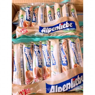 [ lốc 16 thỏi]kẹo Alpenliebe vị hồng trà sữa