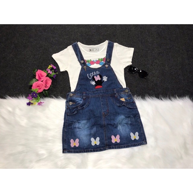 💖💖💖Set yếm jean bé gái