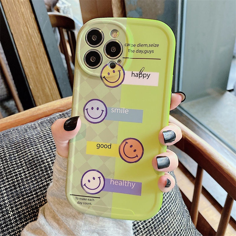 Ốp Điện Thoại In Hình Mặt Cười Đơn Giản Cho iphone 12 13 11 Pro Max X Xs Max Xr Pam3