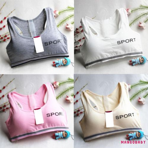 ♬MG♪-Comfort Padded Girls Crop Top Kids Sport Bra Underwear