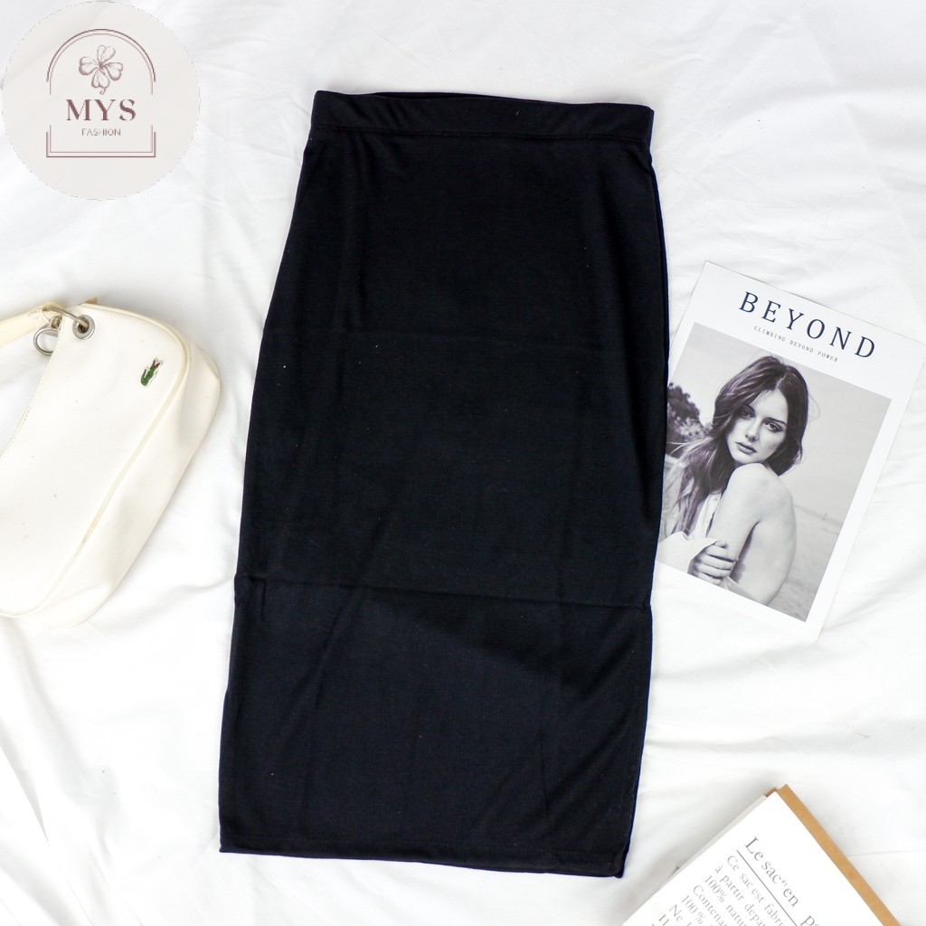 [Mã FAMAYWA giảm 10K đơn 50K] Chân váy bút chì body len tăm thun gân co dãn xẻ gối Mys hitshop Fashion | BigBuy360 - bigbuy360.vn