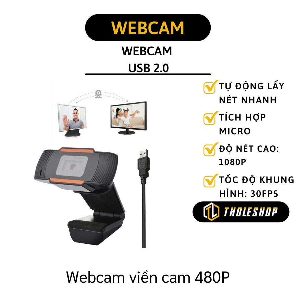 Webcam Máy Tính - Camera WebCam HD 1080P Kèm Mic Dùng Cho Skype 10335