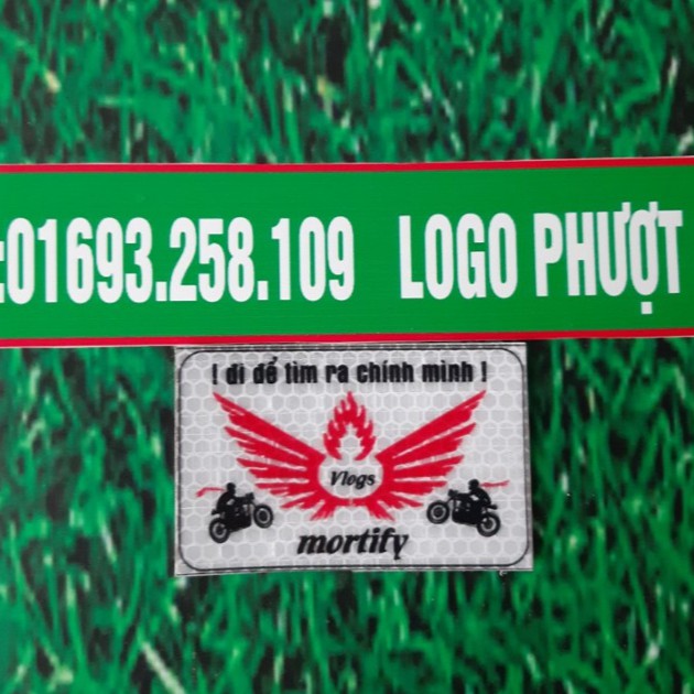 logo phượt logo phản quang decal dán xe