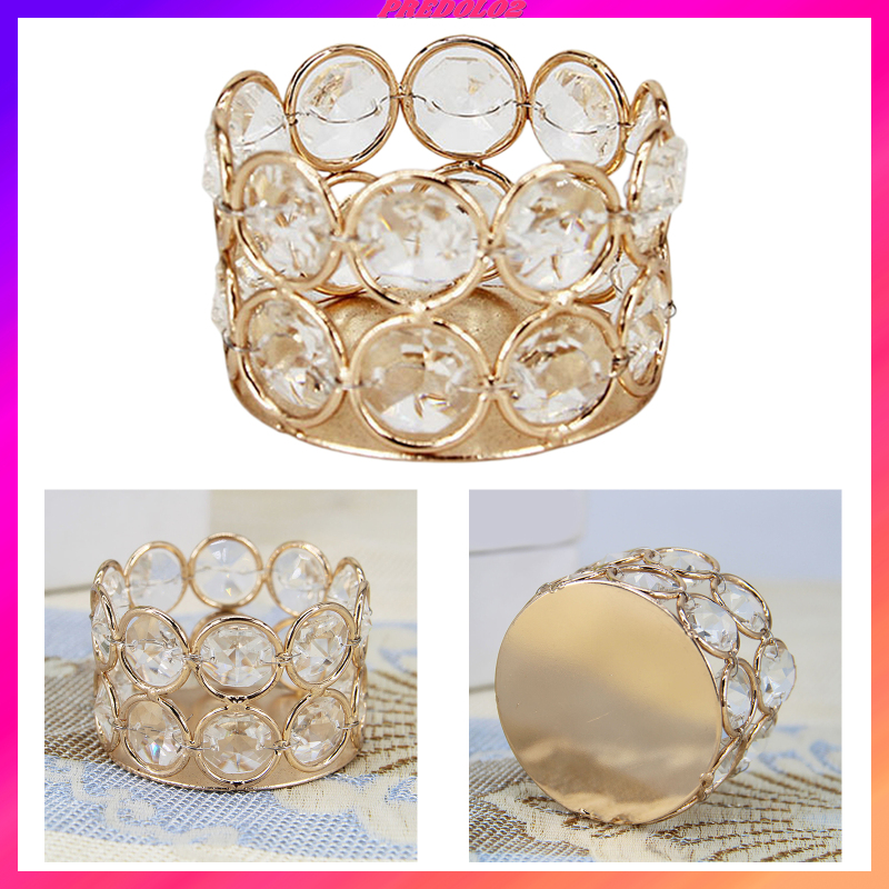 Crystal Tealight Candle Holder Table Party Home Centerpiece Decor Round