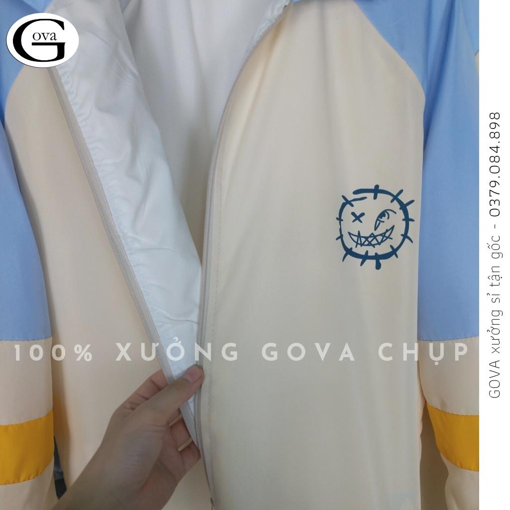 Áo Khoác Dù VIRUT CƯỜI 2 Lớp Form Rộng Nam Nữ Unisex, Áo Gió Bomber Bóng Chày Chống Nắng Ulzzang GOVA