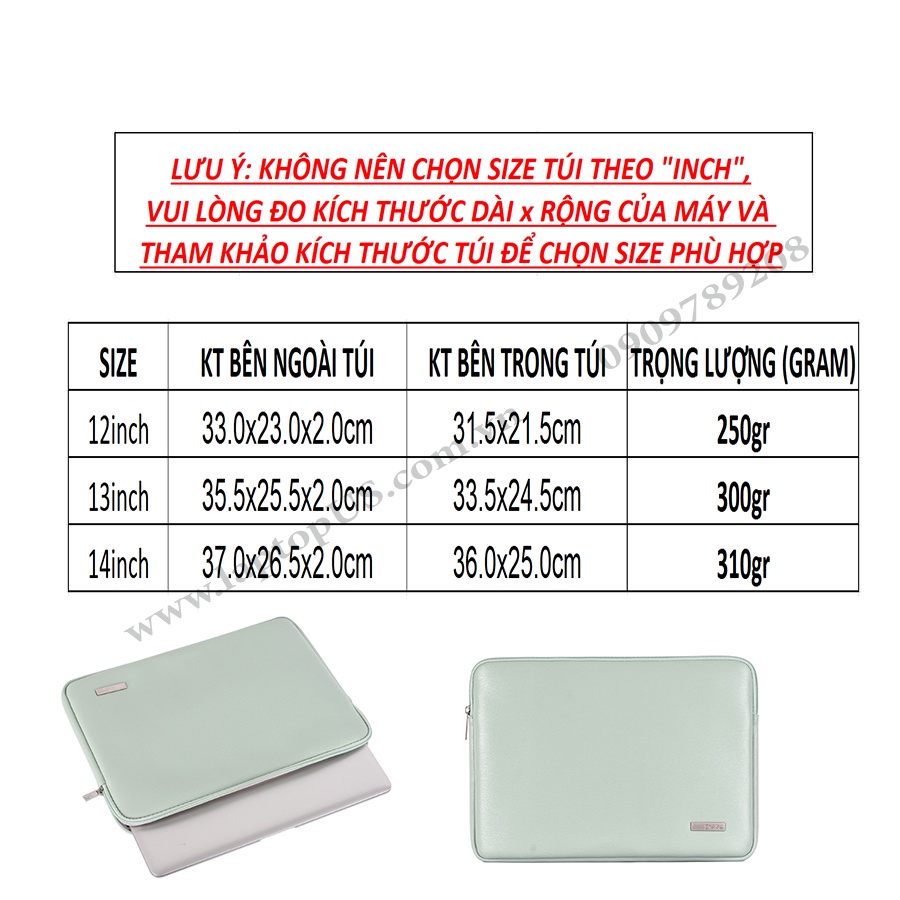 Túi Chống Sốc  Laptop Macbook  Surface Da PU (M14)