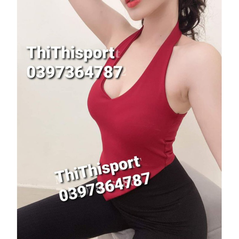 Áo Bra Yếm Vạt Hở Lưng Sexy Thời Trang Tập Gym Co Giãn, Thấm Hút Tốt TẶNG KÈM MÚT NGỰC TRÒN