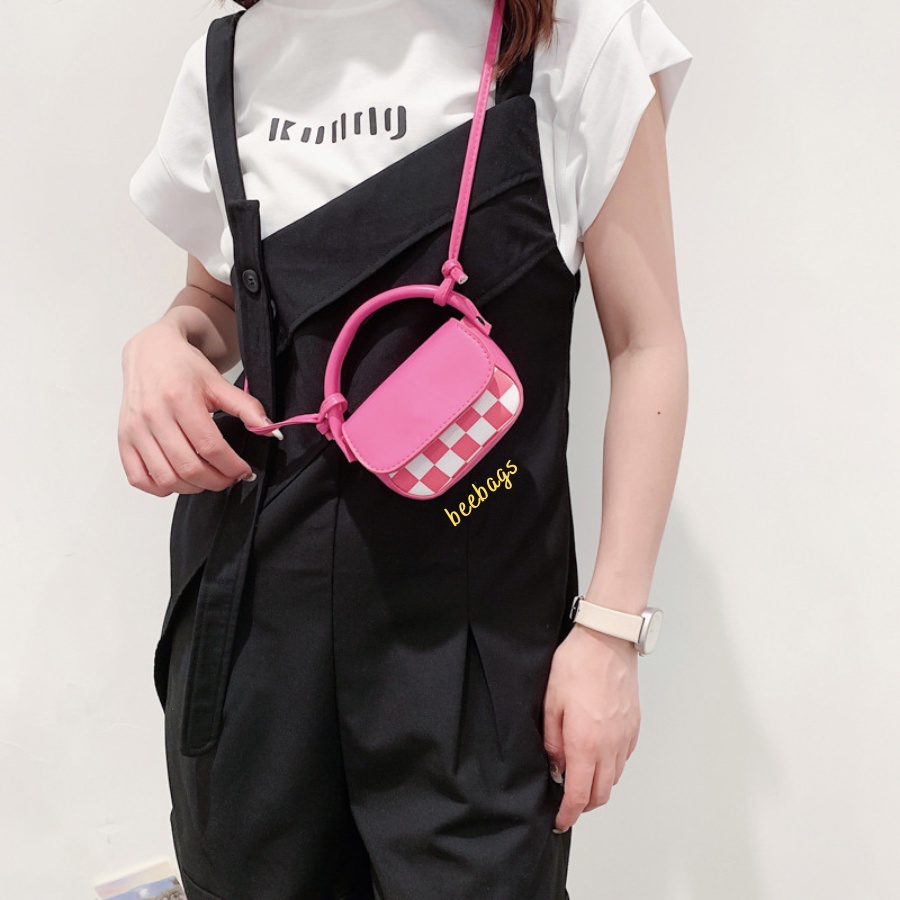 Túi Mini Cầm Tay Họa Tiết Caro Có Dây Đeo Chéo Cá Tính Dễ Phối Đồ | TX41 | Túi Nữ Mini Xinh Đựng Vừa Son Đi Chơi, Cafe