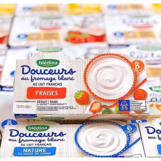 [Đồ ăn dặm cho bé] Sữa chua phô mai Bledina Pháp cho bé ăn dặm 6M/ Sữa chua hữu cơ Bledina Pháp cho bé 6M+